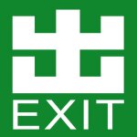 Exit chinois (10x10cm) - sticker / autocollant