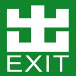 Exit chinois (5x5cm) - sticker / autocollant