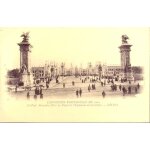 Paris - exposition universelle de 1900 - le pont alexandre 3 et les palais de l'esplanade des invalides ...
