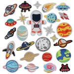 Fer a repasser sur les patchs 26pcs astronaute bricolage coudre dcoration appliques autocollants pour ...