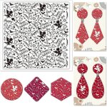 Feuilles de texture en argile polymre pour la saint - valentin, tampon de texture cupidon love, feuilles ...