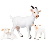Figurines de ch�vre de famille r�alistes en plastique animaux de ferme pour la science accessoire educatif, ...