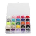 Fils a coudre color�s avec bobines de machine a coudre en plastique pour la broderie a la maison25 grilles ...