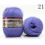 Fil de laine de cachemire pour bb, crochet, 50g par pelote, 132 m #m