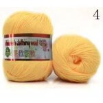 Fil de laine de cachemire pour bb, crochet, 50g par pelote, 132 m #w