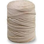 Fil a tricoter pour sac, panier, couverture, dcoration d'intrieur - 400 g - couleur crme clair