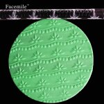 Floral vert - lychee life rouleau a ptisserie transparent en acrylique, motif ondul, outils en argile ...