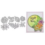 Flower leaf metal cutting dies stencil scrapbooking diy album stamp paper card emreliefing dcoration ...