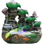 Fontaine d intérieur fontaine de bureau en résine, feuille de lotus, cascade de roches, fontaine d'intérieur, ... Fontaine d intérieur fontaine de bureau en résine, feuille de lotus, cascade de roches, fontaine d'intérieur, ...