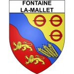 Fontaine - la - mallet 76 ville sticker blason ecusson autocollant adh�sif - taille : 4 cm