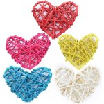 Forme de c?ur boules de rotin en osier dcoratif multi color natural spheres vase fillers pour fte de ...