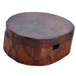 Forme de souche de cendrier darbre avec couvercle collection dart en bois fumer cendrier pour le salon ...