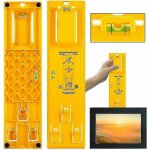 Frame hanger picture wall hanging easy tool photo hanging kit level ruler decor