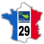France 29 r�gion bretagne - 20x20cm - sticker / autocollant