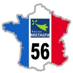 France 56 r�gion bretagne (5x5cm) - sticker / autocollant