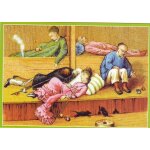 Fumerie d'opium - illustration de la serie les 3 tr�sors. carte num�rot�e d'un tirage a 500 ex - ref ...