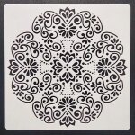 Gabarit de mandala pour meubles et murs, peinture, dcoration, superposition, plastique, bricolage, coloriage, ...