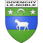 Givenchy - le - noble 62 ville sticker blason ecusson autocollant adh�sif - taille : 25 cm