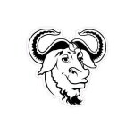 Gnu logiciel soft libre logo sticker autocollant - taille : 3 cm - couleur : vert