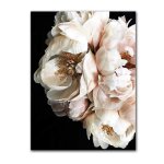 Goldlife peinture sur toile de fleur blanche moderne, tableau d'art mural sans cadre?40x40cm