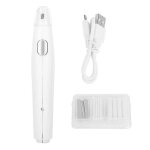Gomme rechargeable electrique pratique a chargement usb avec 16 recharges de rechange (blanc)