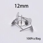 Goupilles de base pour boucles d'oreilles en acier inoxydable, fournitures pour bricolage de bijoux, ... Goupilles de base pour boucles d'oreilles en acier inoxydable, fournitures pour bricolage de bijoux, ...