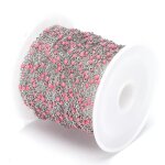 Gourmette chaîne rose acier inoxydable couleur diy 5m / sac pour bracelet collier fabrication de bijoux ... Gourmette chaîne rose acier inoxydable couleur diy 5m / sac pour bracelet collier fabrication de bijoux ...