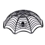 Grands bols de panier en plastique en toile d'araign�e pour les f�tes d'halloween noir / violet noir