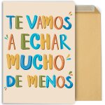 Grande carte cadeau de dpart ouverte 42 x 30cm. dtail cadeau pour dire au revoir carte d'adieu, collgues, ...