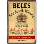 Gris clair - 20x30cm - dcoration de bar en acier, vintage, whisky ecossais, reproduction publicitaire ...