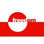 Groenland fredom - 5x3. 3cm - sticker / autocollant