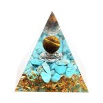 Gurison cristaux pyramide reiki energie mditation ornements bureau table a manger thanksgiving fte ...