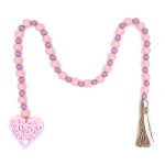 Guirlandes de perles en bois de la saint - valentin avec gland pour la d�coration int�rieure, b