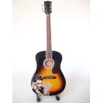 Guitare miniature acoustique en hommage a johnny hallyday 22 cm