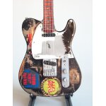 Guitare miniature de type fender telecaster joe strummer de the clash Guitare miniature de type fender telecaster joe strummer de the clash
