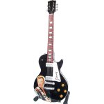 Guitare miniature hommage johnny hallyday 24 cm avec son trepied