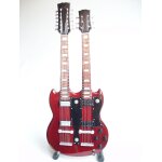 Guitare miniature sg double manche jimmy page led zeppelin