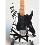 Guitare miniature stratocaster blanche de van halen premier album