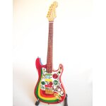 Guitare miniature de type stratocaster rocky de georges harrison des beatles