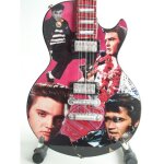 Guitare miniature de style les paul en hommage a elvis presley