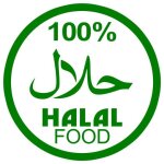 Halal food - 5x5cm - sticker / autocollant