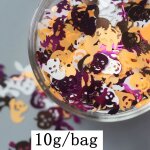 Halloween paillettes mixtes orange citrouille chauve - souris fantme blanc pour festival maquillage ...
