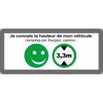 Hauteur de passage de vhicule 3, 3m oui - 9x4cm - sticker / autocollant