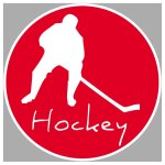 Hockey joueur - 10cm - sticker / autocollant