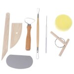 Comme image - couteau en bois pratique, outil de poterie, ensemble d'outils de poterie, cramique d'argile, ...