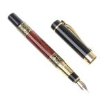 Imitation bois rouge avec plume moyenne forale plume 0. 5mm stylo plume fournitures