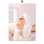 Imprims d'art mural du matin pour femme, toile, peinture, vin, caf, caf, affiche nordique, dcor sans ...