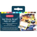 Inktense - palette #1 - set de 12 peintures aquarelles & permanentes, pour peinture et loisirs cratifs ...