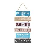 Inspiration murale art d�co pour salle de bain de bureau, en bois rustique suspendu motivation wall art ...