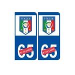Italie foot euro numro choix autocollant plaque sticker - couleur : arrondis - angles : arrondis